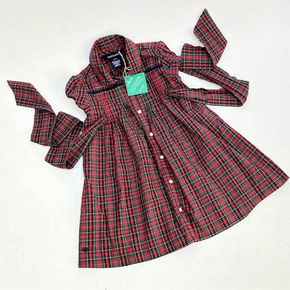 RALPH LAUREN plaid holiday dress 24mo